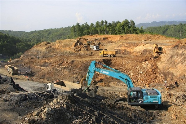 Một vị trí khai thác khoáng sản do Công ty TNHH Xây dựng Thương mại Lilama thực hiện tại xã Đồng Tuyển, TP.Lào Cai (ảnh tư liệu)