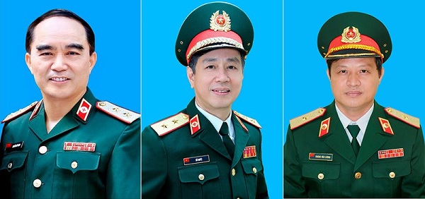 Trung tướng Nguyễn Viết Lượng, Trung tướng Đỗ Quyết và Thiếu tướng Hoàng Văn Lương (từ trái qua), ba trong các cá nhân có trách nhiệm được UBKT Trung ương nêu trên. Ảnh: HVQY