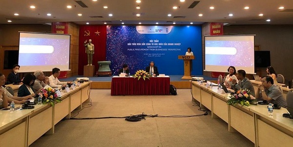 Hội thảo “Đấu thầu mua sắm công từ góc nhìn của doanh nghiệp” do VCCI và Chương trình Phát triển Liên Hợp Quốc tại Việt Nam (UNDP) tổ chức ngày 16-6.