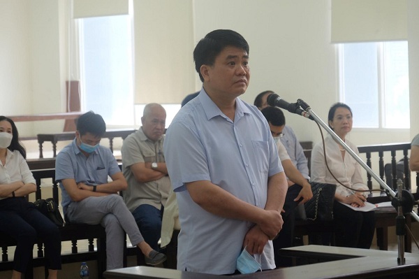 Cựu Chủ tịch Nguyễn Đức Chung tại một phiên tòa xét xử phúc thẩm gần đây