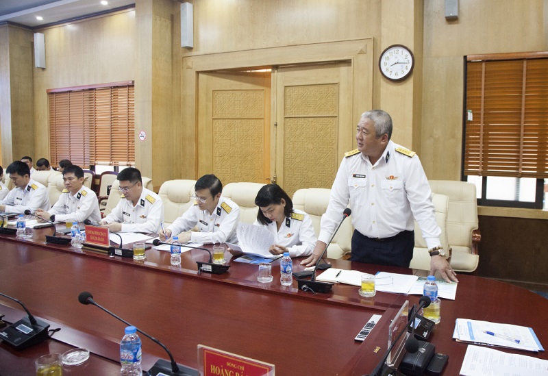 Tổng Công ty Tân Cảng Sài Gòn phát biểu khẳng định mong muốn đầu tư tại tỉnh Quảng Ninh (ảnh báo Quảng Ninh)