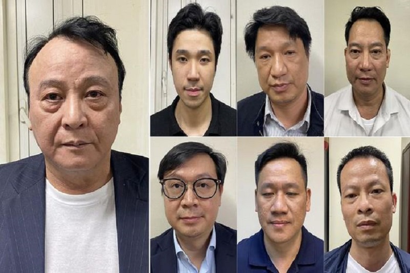 bị can Đỗ Anh Dũng - Chủ tịch HĐTV, kiêm Tổng Giám đốc Tân Hoàng Minh và 6 bị can đồng phạm vừa bị Cơ quan Cảnh sát điều tra - Bộ Công an khởi tố