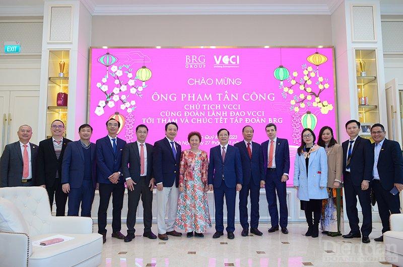 Chủ tịch Phạm Tấn Công và đoàn công tác của VCCI thăm, chúc tết tại Tập đoàn BRG