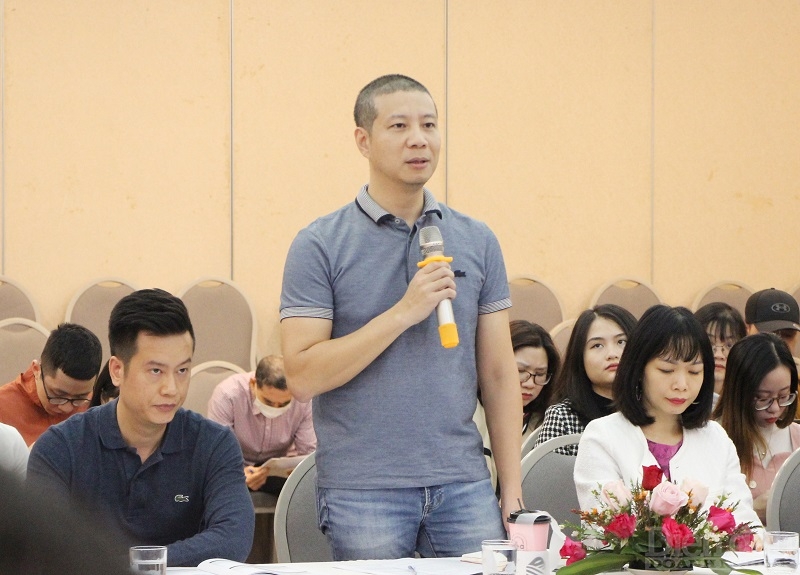 ông Lã Xuân Thắng - Giám đốc phát hành trò chơi trực tuyến của VNG thông tin tại Hội thảo