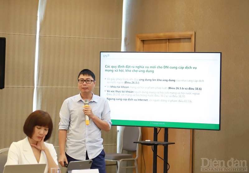 ông Nguyễn Quang Đồng - Viện trưởng Viện Nghiên cứu Chính sách và Phát triển truyền thông (IPS) thông tin tại Hội thảo