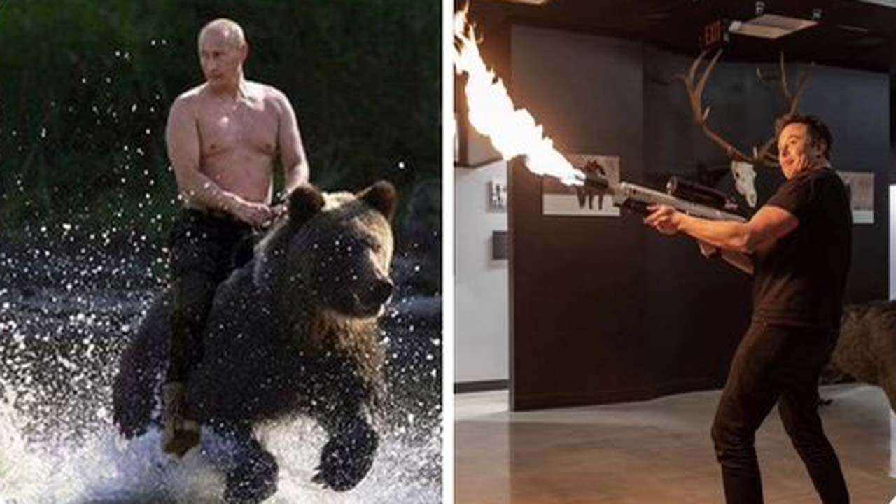 Thậm chí còn chế ảnh troll cả Tổng thống Putin.