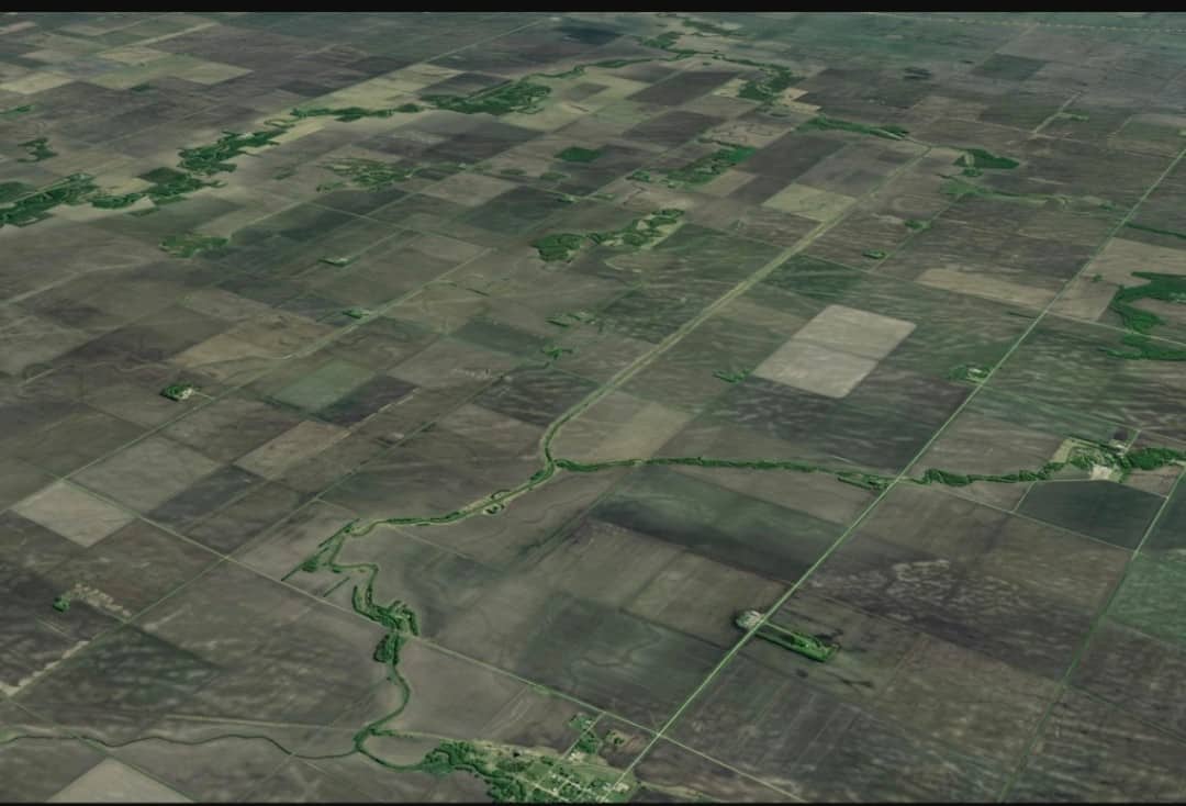 Một thực thể có quan hệ với Bill Gates đã mua những vùng đất nông nghiệp rộng lớn ở Hạt Pembina, Bắc Dakota. Hình ảnh Google Earth.