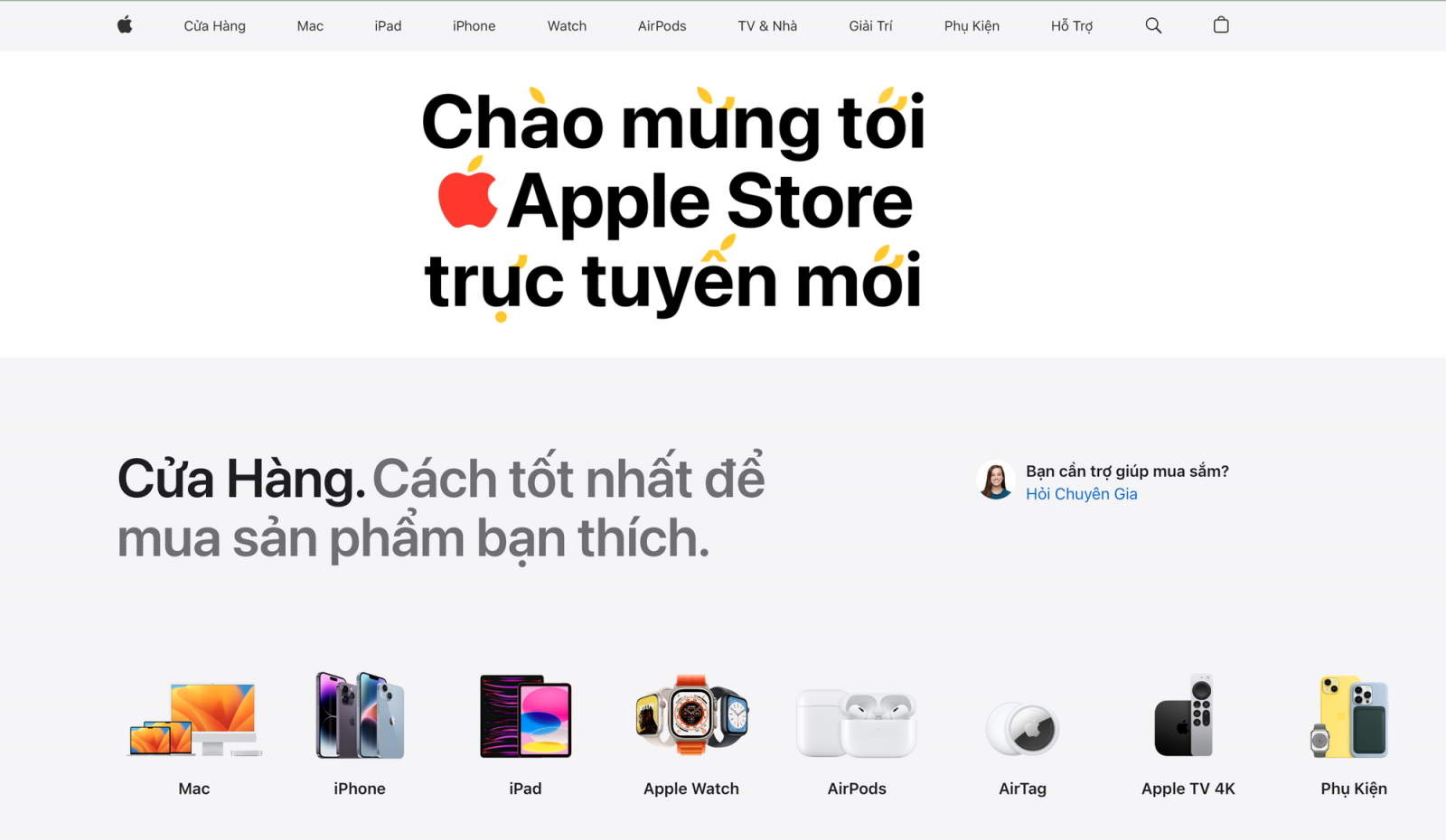 Apple công bố mở rộng Apple Store trực tuyến tại Việt Nam. 