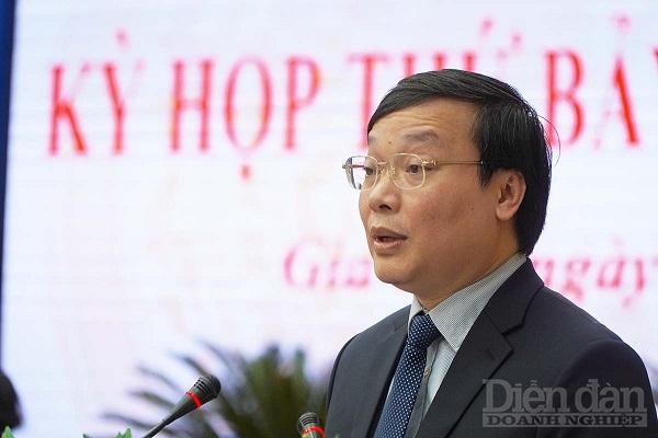 Ông Trương Hải Long phát biểu tại kỳ họp thứ 7 nhiệm kỳ 2020-2025 của Hội đồng Nhân dân tỉnh Gia Lai.