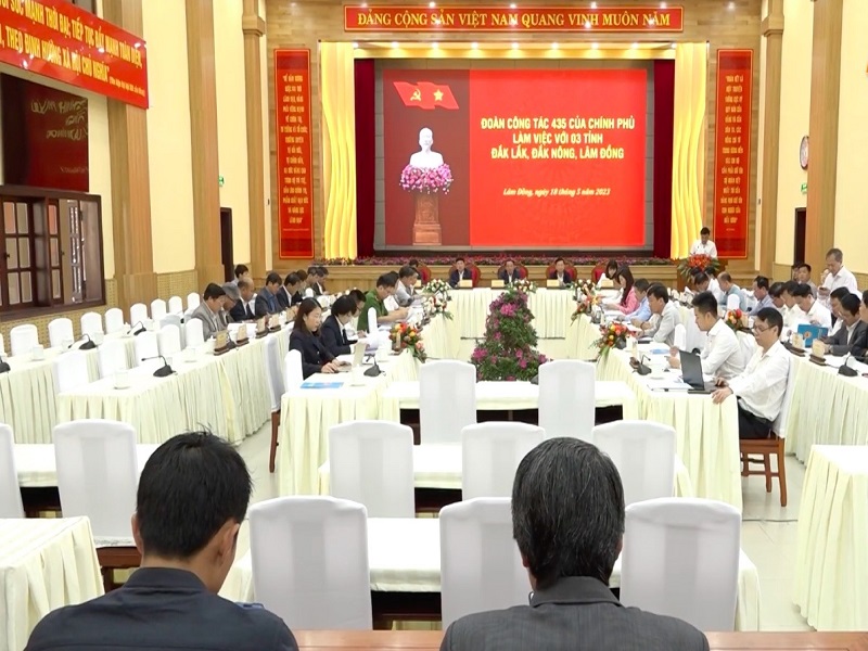 Đoàn công tác của Chính phủ làm việc với 3 tỉnh Tây Nguyên tại Lâm Đồng