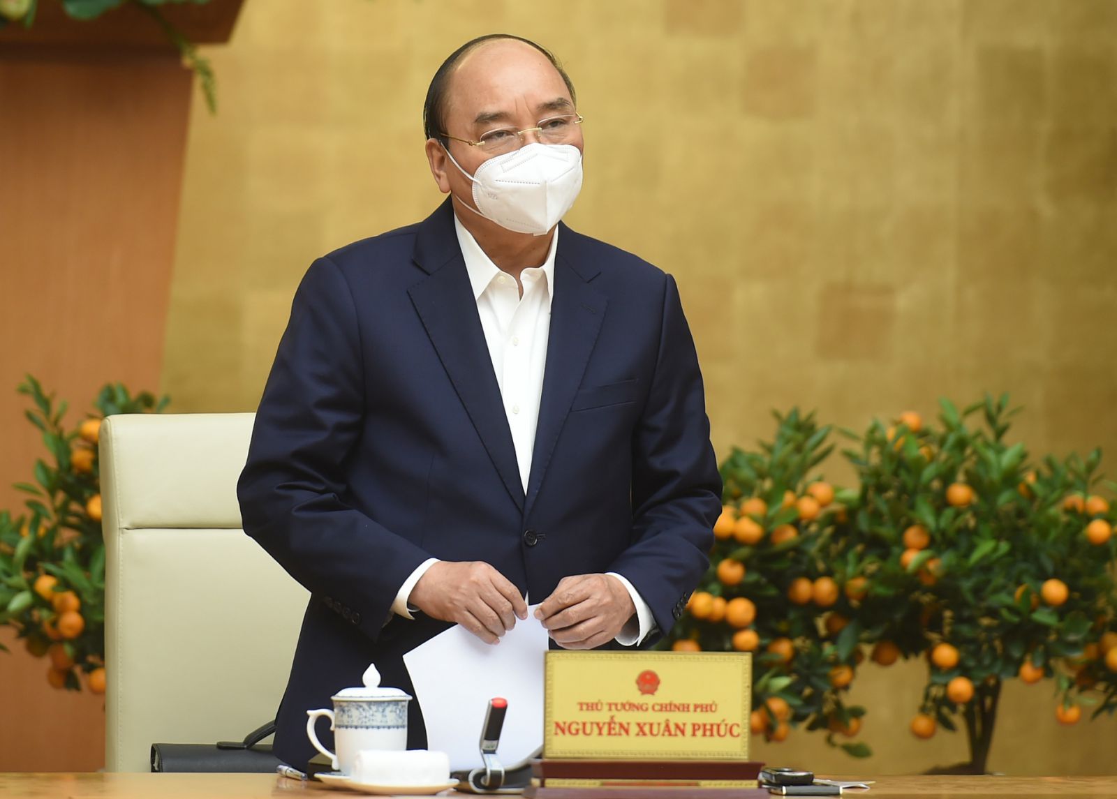 Thủ tướng Nguyễn Xuân Phúc chủ trì cuộc họp Thường trực Chính phủ với Ban Chỉ đạo quốc gia về phòng, chống dịch COVID-19.