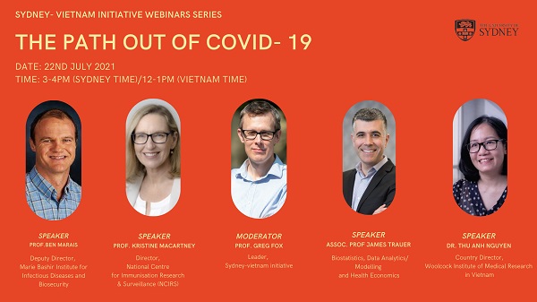 Hội thảo trực tuyến “Con đường thoát khỏi COVID-19: Bài học từ Úc và Việt Nam” đã thảo luận về các giải pháp để phòng chống dịch hiệu quả trong khi chờ đợi vaccine.