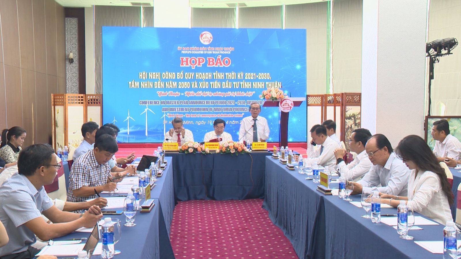 họp báo công bố thông tin về Hội nghị quy hoạch thời kỳ 2021-2030, tầm nhìn đến năm 2050 của tỉnh Ninh Thuận.