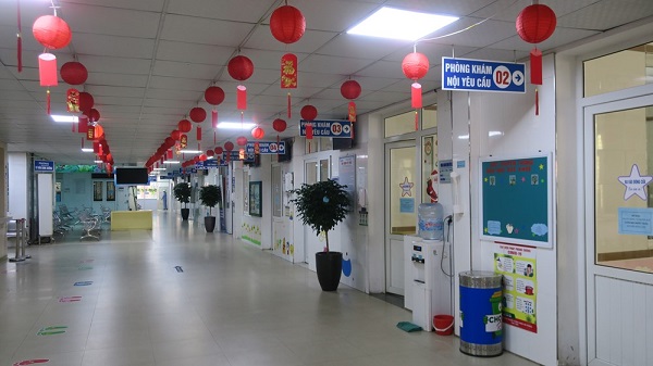 Khu vực Bệnh viện Trẻ em Hải Phòng thực hiện nghiêm quy định về phòng, chống dịch COVID-19