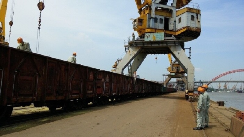 Sản lượng hàng hoá thông qua các cảng của Hải Phòng bằng đường sắt hiện chỉ chiếm khoảng 1%
