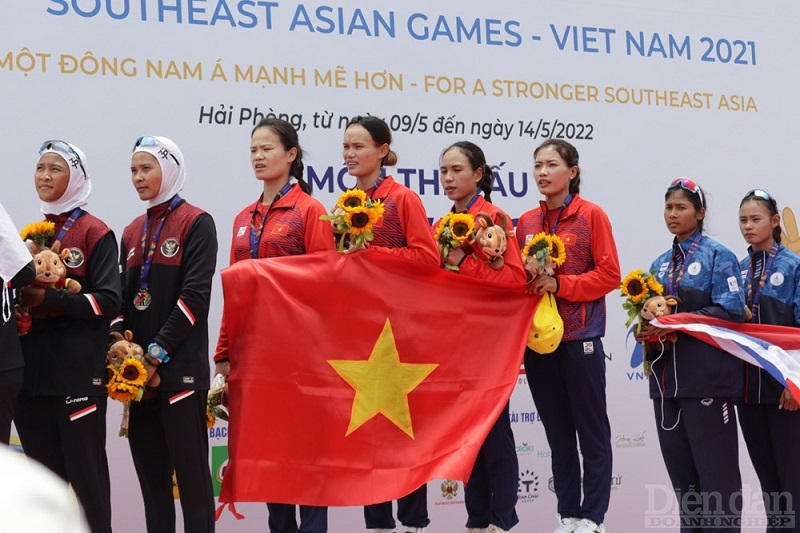 Kết thúc thi đấu ngày 11/5, đội đua thuyền Rowing Việt Nam xuất sắc đoạt 2 huy chương vàng