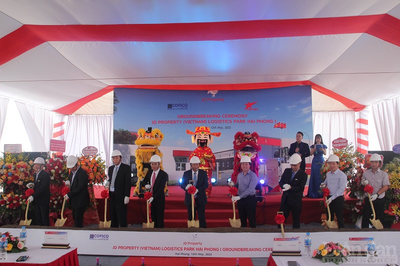Lễ khởi công dự án JD Property (Vietnam) Logistics Park Haiphong 1 tại Khu phi thuế quan và Khu công nghiệp Nam Đình Vũ (thành phố Hải Phòng)