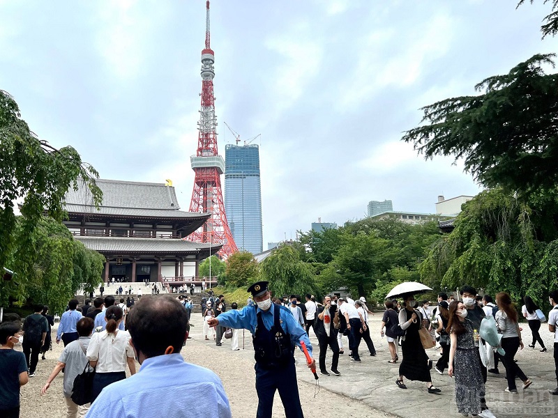 Chùa Zojoji (Tokyo) là nơi đặt linh cữu của cố Thủ tướng Abe