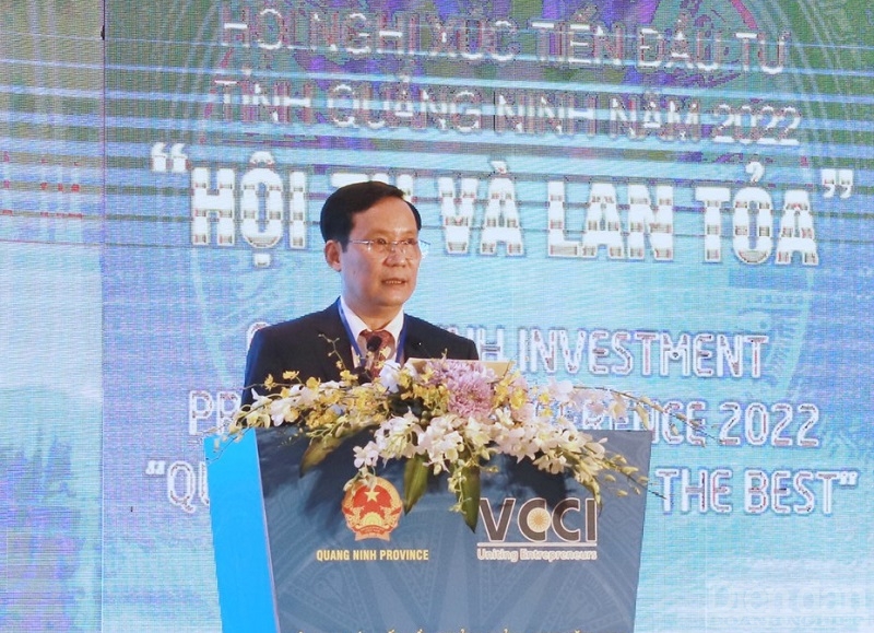 Chủ tịch Liên đoàn Thương mại và Công nghiệp Việt Nam – Phạm Tấn Công phát biểu
