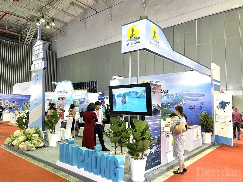Gian hàng của ngành Du lịch Hải Phòng tại hội chợ Du lịch quốc tế TP Hồ Chí Minh năm 2022 tổ chức hồi đầu tháng 9 vừa qua