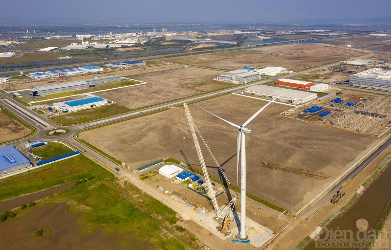 Một số KCN tại Hải Phòng đã đưa vào chạy thử nghiệm hệ thống điện gió để tái tạo năng lượng