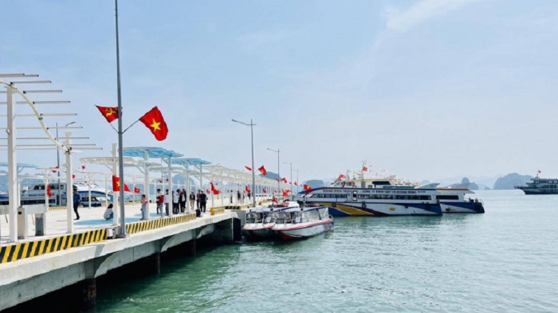 Cảng cao cấp Ao Tiên (huyện Vân Đồn) được đưa vào khai thác từ tháng 3/2023 (Ảnh: Báo Quảng Ninh)