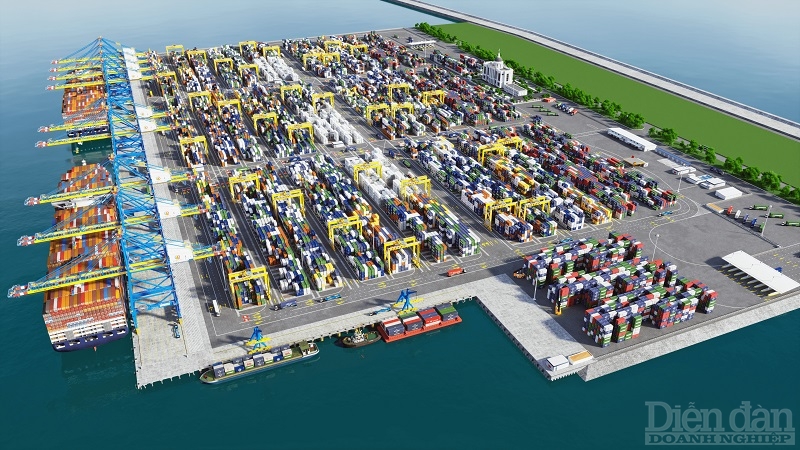 Phối cảnh dự án bến cảng số 5, số 6 khu bến cảng Lạch Huyện sau khi hoàn thành và đưa vào hoạt động