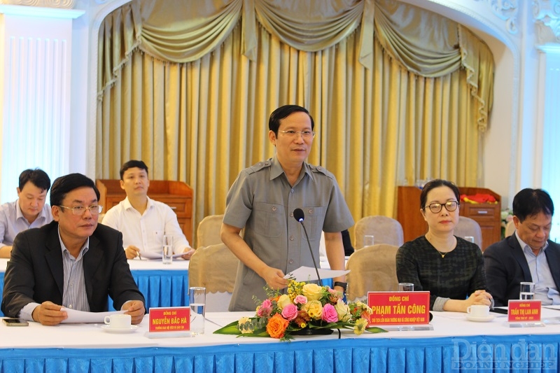 Ông Phạm Tấn Công – Chủ tịch VCCI phát biểu tại chương trình ký kết