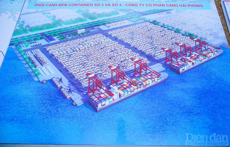 Phối cảnh dự án bến cảng số 3,4 Lạch Huyện đang được triển khai tại Hải Phòng (Ảnh: Đàm Thanh)
