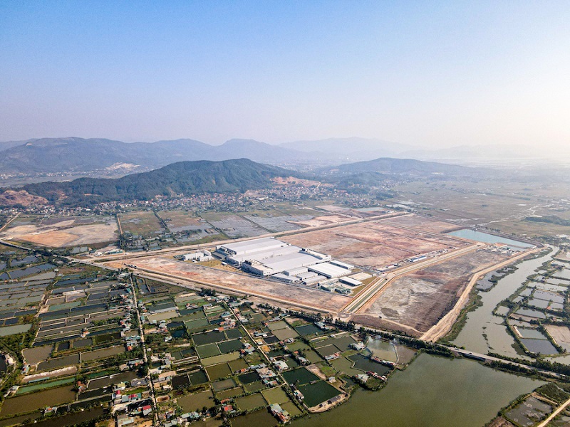 KCN Sông Khoai tại KKT ven biển Quảng Yên là nơi được Foxconn chọn để đầu tư xây dựng 2 nhà máy mới tại Việt Nam