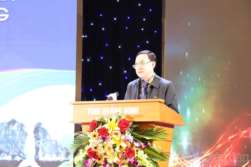 ông Phạm Văn Thể - Chủ tịch Hội đồng doanh nghiệp vùng phát biểu tại hội nghị