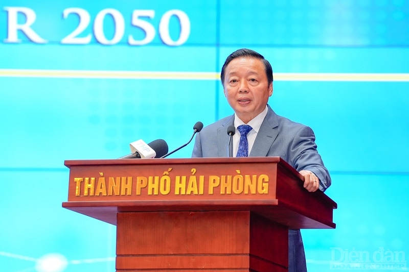 Phó Thủ tướng Chính phủ Trần Hồng Hà phát biểu chỉ đạo tại Hội nghị công bố Quy hoạch TP Hải Phòng thời kỳ 2021 - 2030, tầm nhìn đến năm 2050