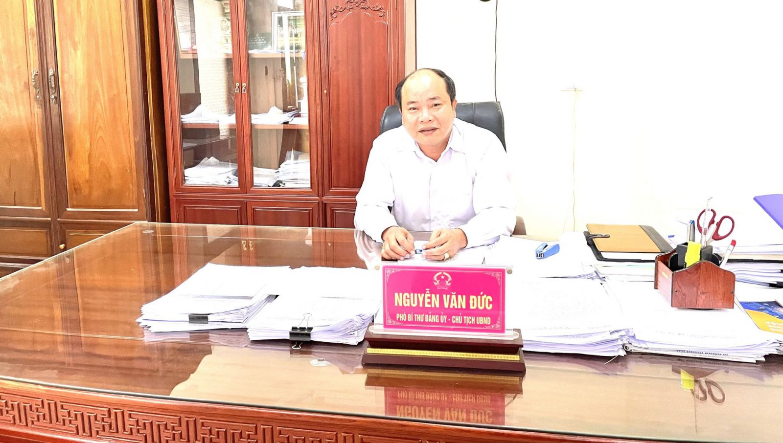 Ông Nguyễn Văn Đức – Chủ tịch UBND xã Đại Lai, huyện Gia Bình (Ảnh: KD)