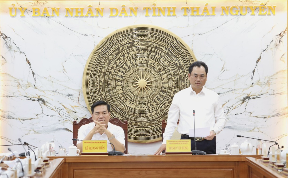 Ông Trịnh Việt Hùng, Chủ tịch UBND tỉnh Thái Nguyên chủ trì Hội nghị triển khai một số nhiệm vụ trọng tâm nhằm nâng cao chỉ số PCI năm 2023 ngày 24/5/2023