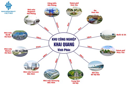 KCN Khai Quang – Vĩnh Phúc có diện tích 262,16ha, đã thu hút được hơn 80 dự án đầu tư, tạo việc làm cho hơn 40.000 lao động, đóng góp vào phát triển kinh tế - xã hội của tỉnh Vĩnh Phúc