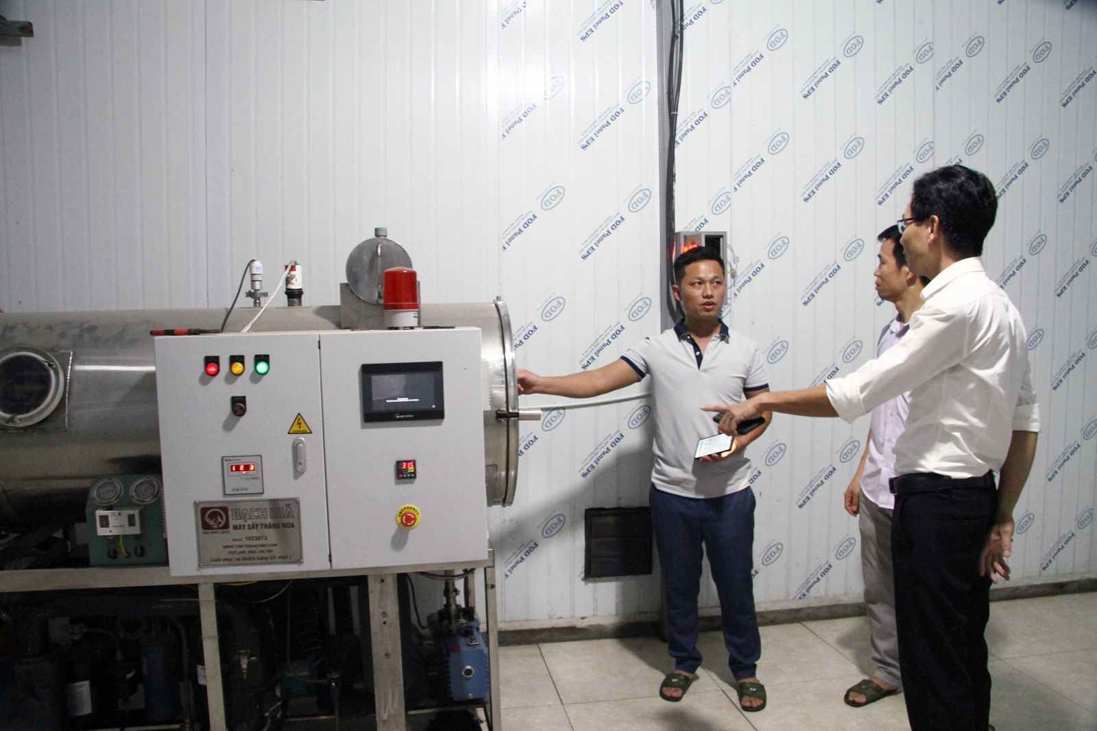 Dây chuyền công nghệ được áp dụng trong quy trình sản xuất tại HTX nấm sạch Việt Tú