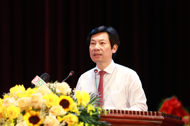 Ông Nguyễn Xuân Định - Phó Chủ tịch BCH TƯ Hội Nông dân Việt Nam phát biểu chỉ đạo tại Đại hội đại biểu Hội Nông dân tỉnh Bắc Ninh lần thứ X, nhiệm kỳ 2023-2028