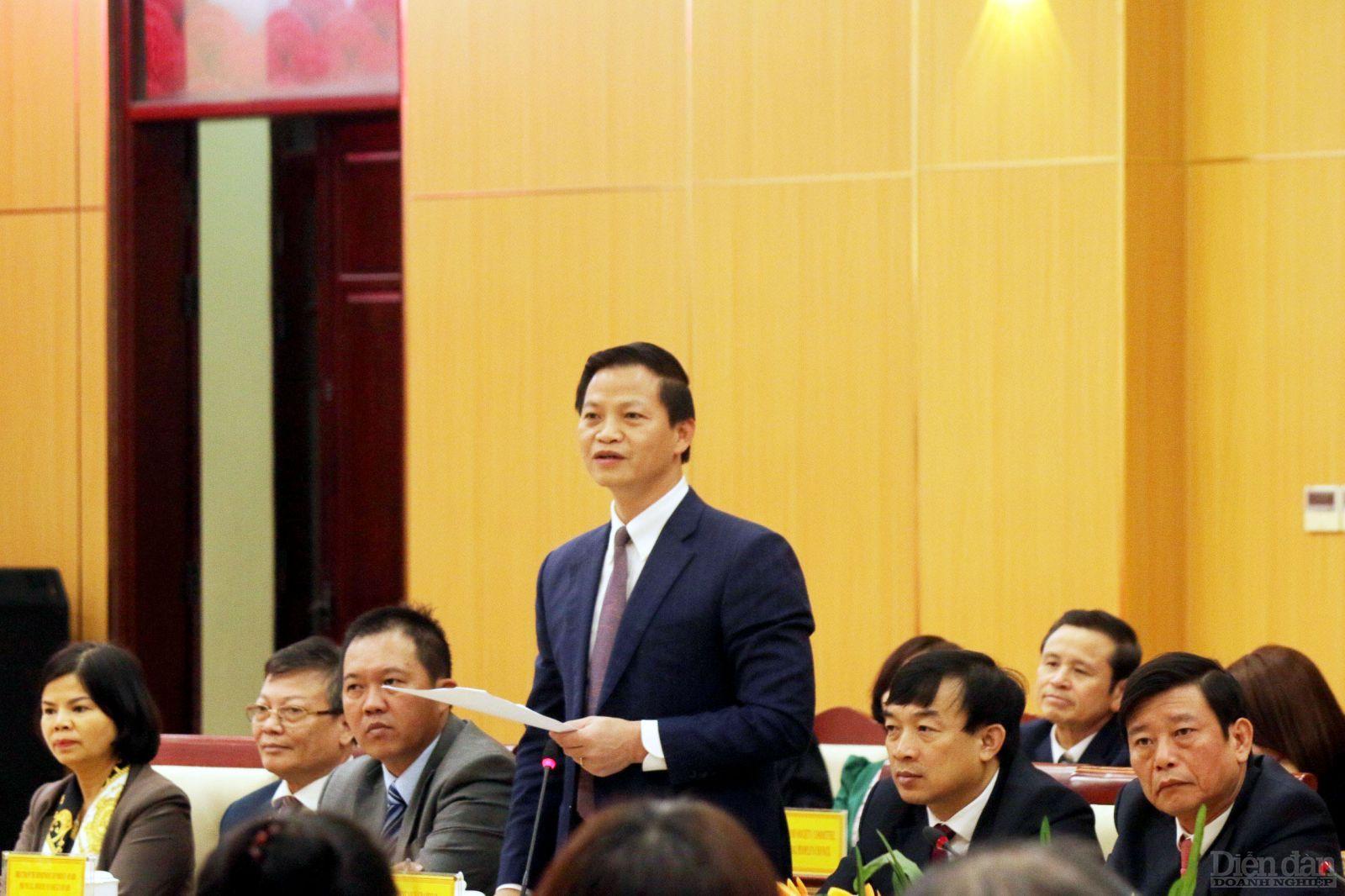 Ông Vương Quốc Tuấn, Phó Chủ tịch thường trực UBND tỉnh Bắc Ninh nêu một số vấn đề về môi trường đầu tư tỉnh Bắc Ninh