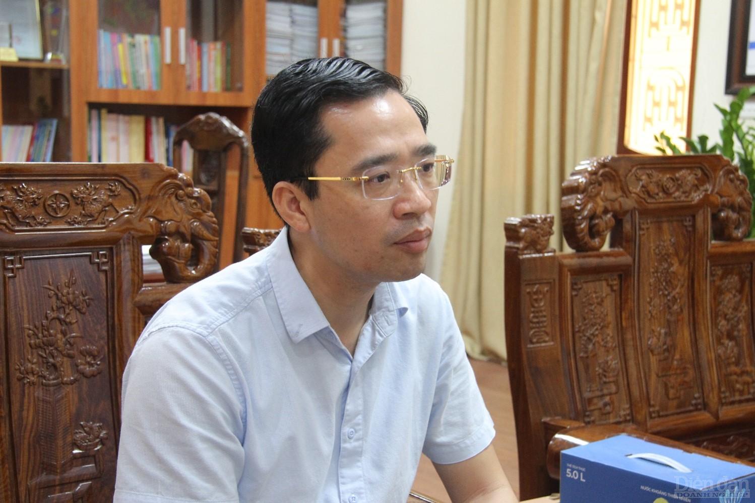 Ông Phạm Việt Anh, Giám đốc Sở Xây dựng Thái Bình trao đổi với Diễn đàn Doanh nghiệp