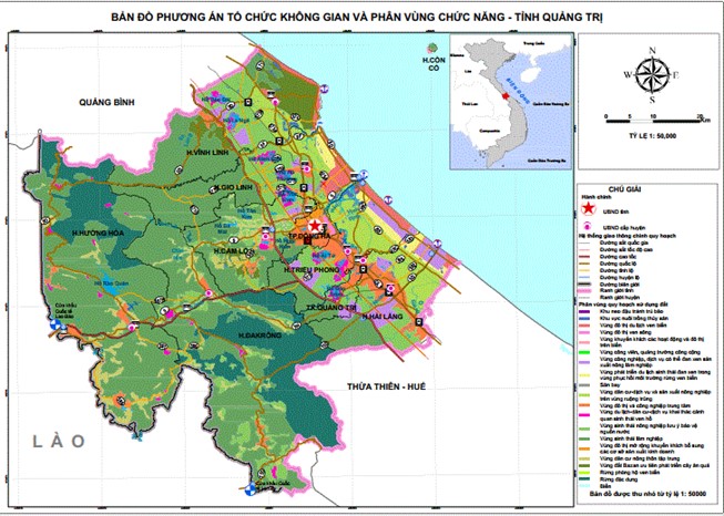 Phương án tổ chức không gian và phân vùng chức năng tỉnh Quảng Trị theo Quy hoạch tỉnh thời kỳ 2021 – 2030, tầm nhìn 2050