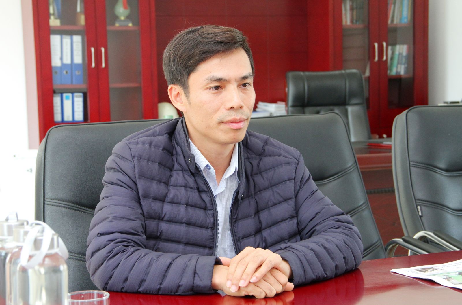 Ông Bùi Công Chỉnh, Tổng Giám đốc công ty CP Videcor trả lời phỏng vấn Diễn đàn Doanh nghiệp. Ảnh: Vũ Phường
