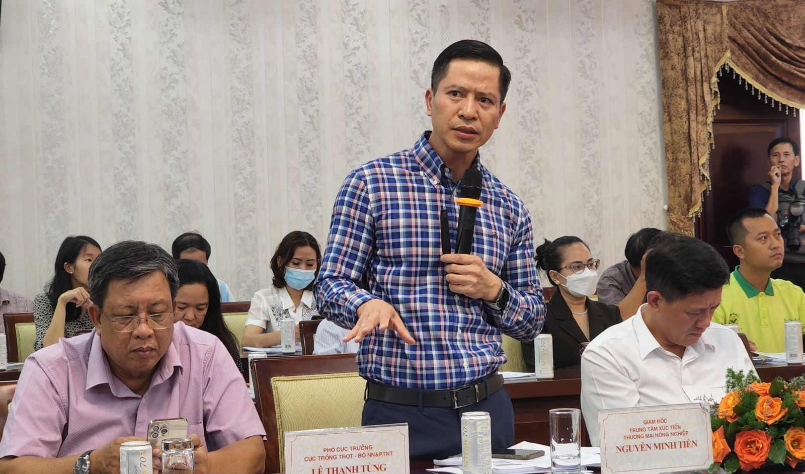 ông Nguyễn Minh Tiến, Giám đốc Trung tâm Xúc tiến thương mại nông nghiệp (ảnh: Hữu Thành)