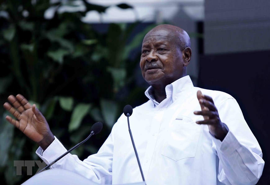 Tổng thống nước Cộng hoà Uganda Yoweiri Kaguta Museveni phát biểu chỉ đạo (ảnh: TTXVN)
