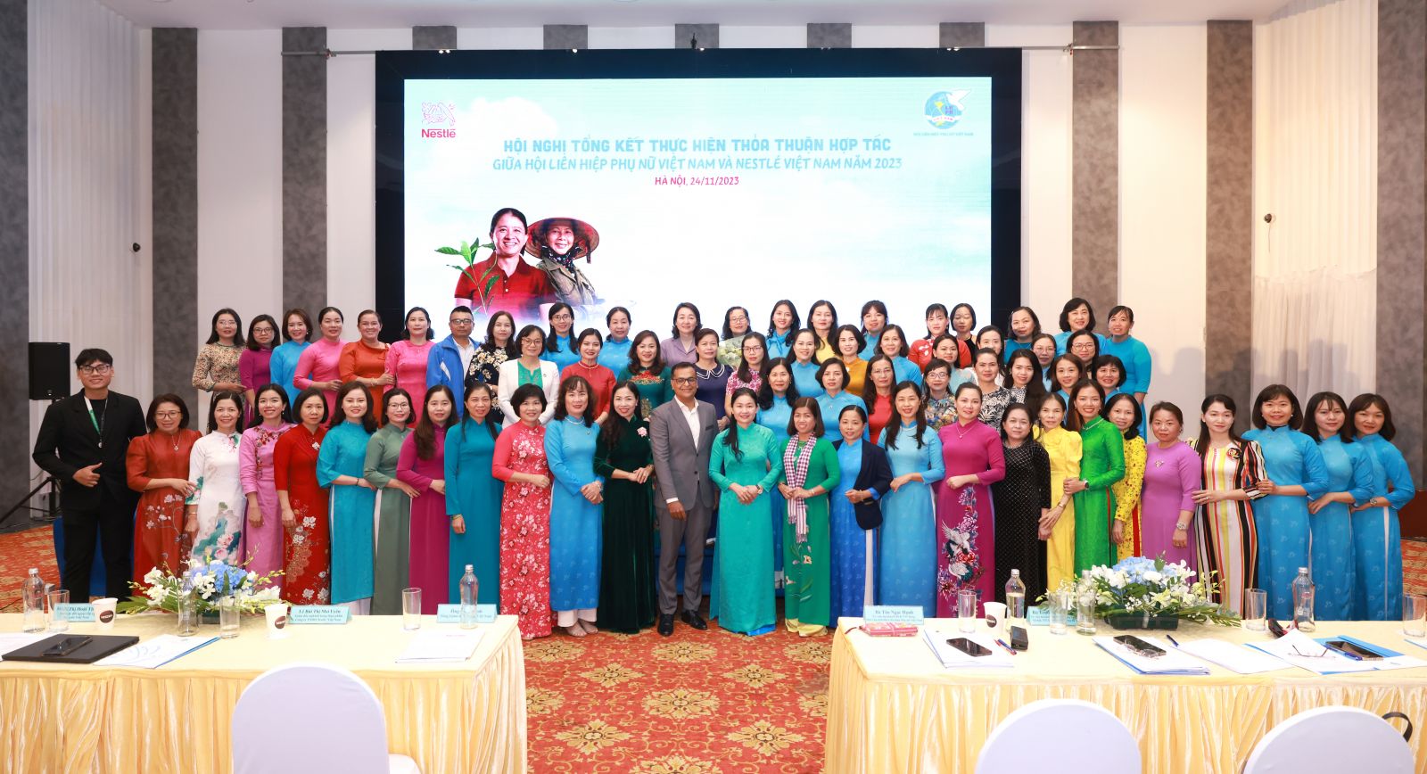 Đại biểu tham dự Hội nghị tổng kết thực hiện chương trình hợp tác giữa Hội LHPN Việt Nam và Nestlé Việt Nam năm 2023