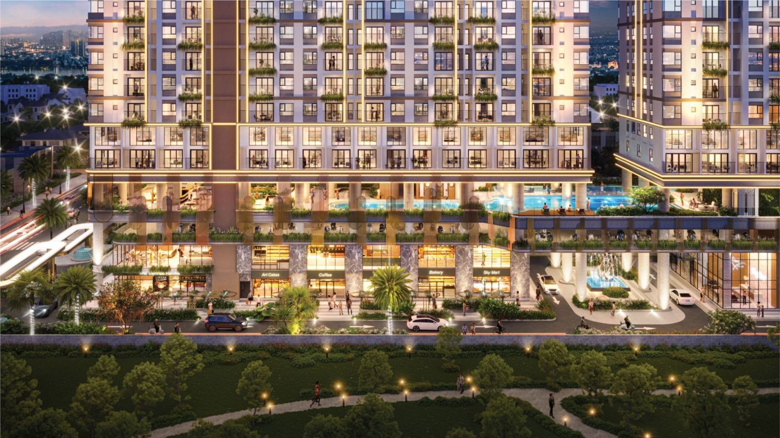 Phú Đông SkyOne có quy mô 5.615m2, tổng vốn đầu tư xây dựng 1.100 tỷ đồng, tổng số 780 căn hộ