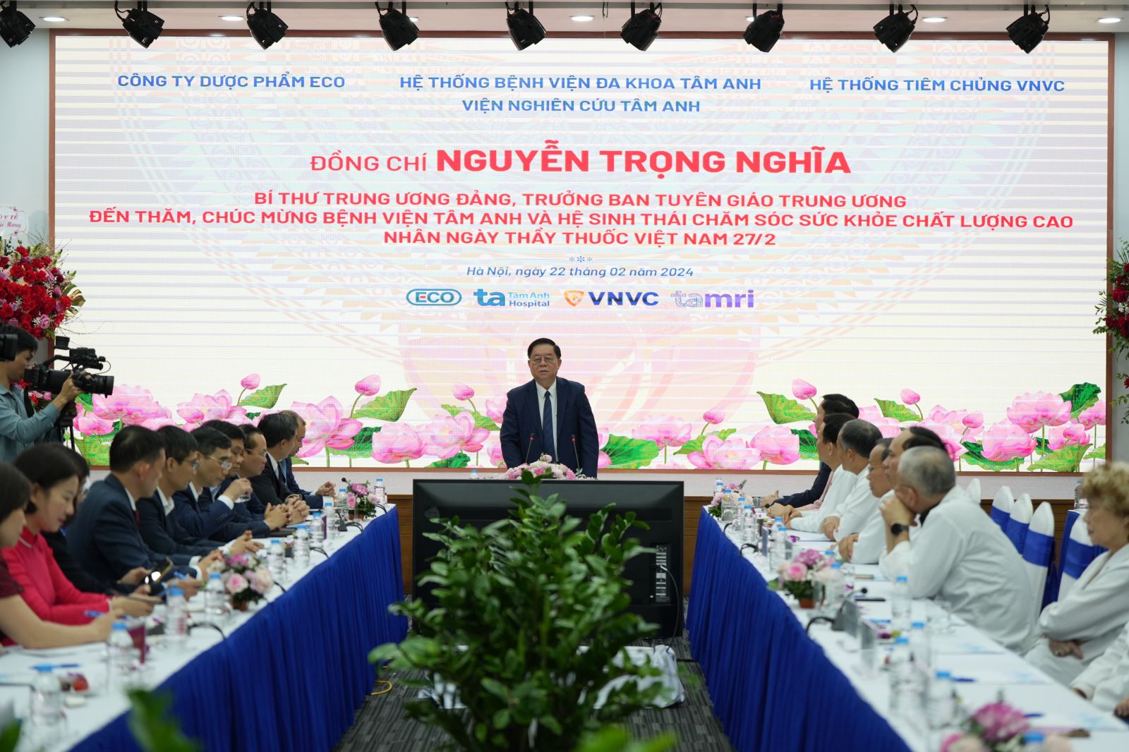 Đồng chí Nguyễn Trọng Nghĩa, Bí thư Trung ương Đảng, Trưởng Ban Tuyên giáo Trung ương phát biểu trong chuyến thăm.